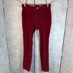 Pilcro and the Letterpress Burgundy Corduroy Low Rise Skinny Jeans Pants